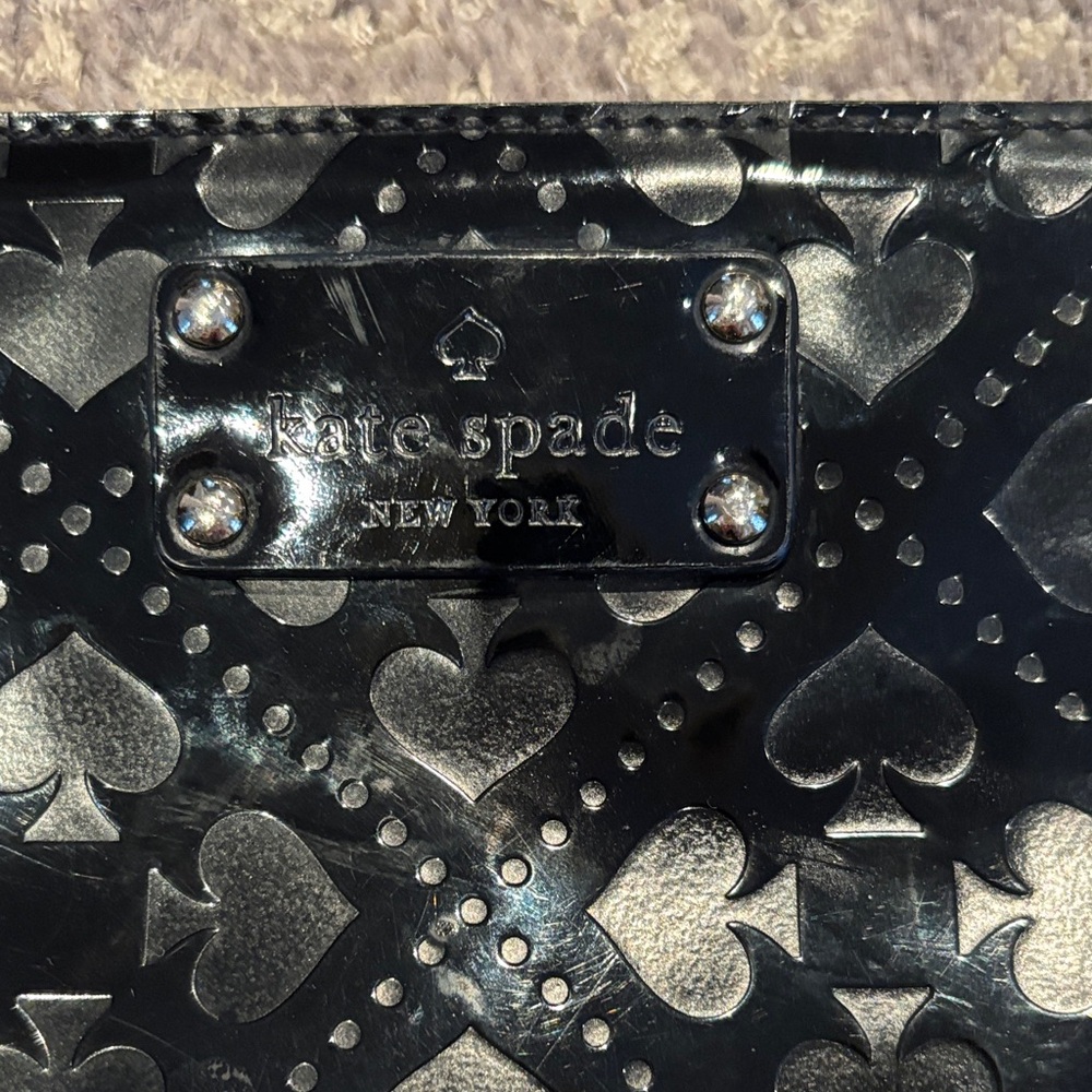 kate spade Black and Silver Heart Pattern Crossbody Bag - Picture 2 of 8